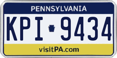 PA license plate KPI9434