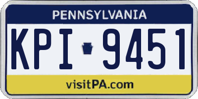 PA license plate KPI9451