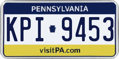 PA license plate KPI9453