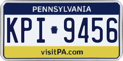 PA license plate KPI9456