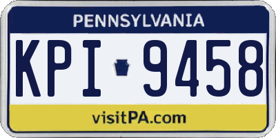 PA license plate KPI9458