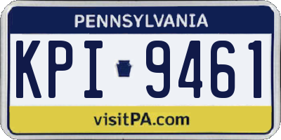 PA license plate KPI9461