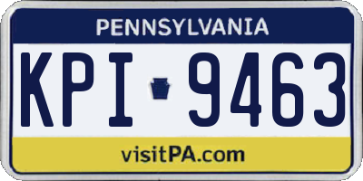 PA license plate KPI9463