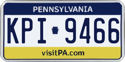 PA license plate KPI9466