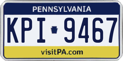 PA license plate KPI9467