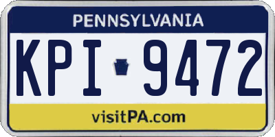 PA license plate KPI9472