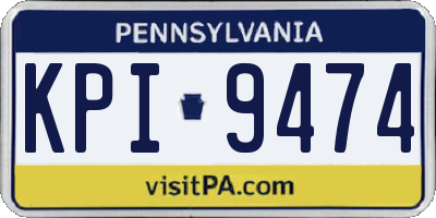 PA license plate KPI9474