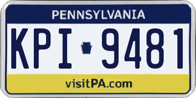 PA license plate KPI9481