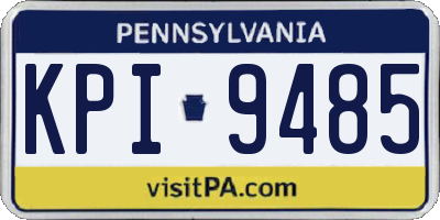 PA license plate KPI9485