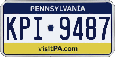 PA license plate KPI9487