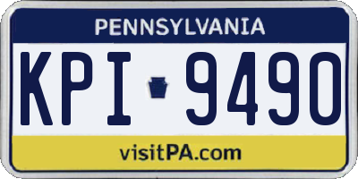 PA license plate KPI9490