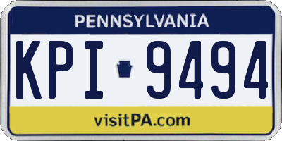 PA license plate KPI9494
