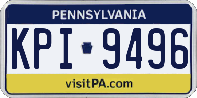 PA license plate KPI9496