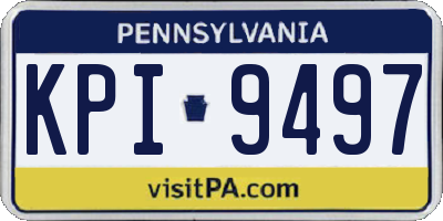 PA license plate KPI9497