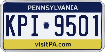 PA license plate KPI9501