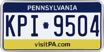 PA license plate KPI9504
