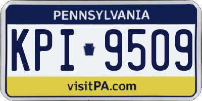 PA license plate KPI9509