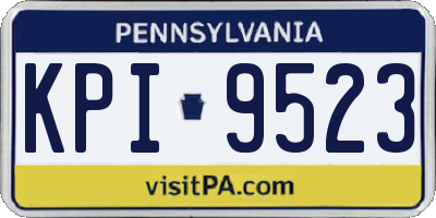 PA license plate KPI9523