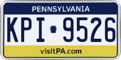 PA license plate KPI9526