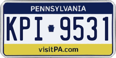 PA license plate KPI9531
