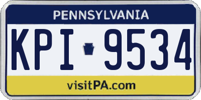 PA license plate KPI9534