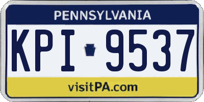 PA license plate KPI9537