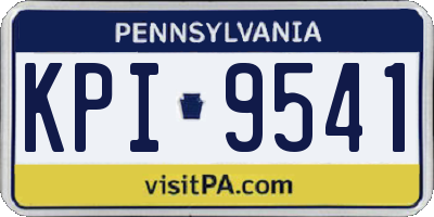 PA license plate KPI9541