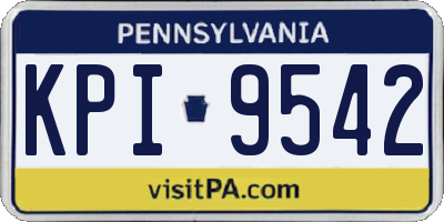 PA license plate KPI9542