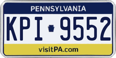 PA license plate KPI9552