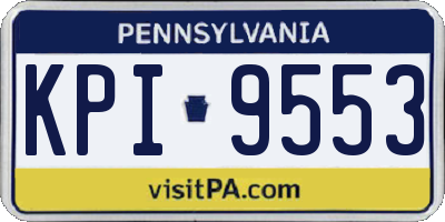 PA license plate KPI9553