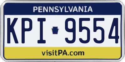PA license plate KPI9554