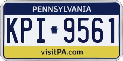 PA license plate KPI9561