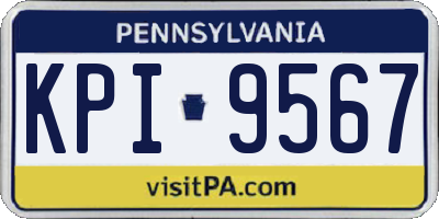 PA license plate KPI9567