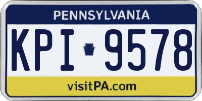 PA license plate KPI9578