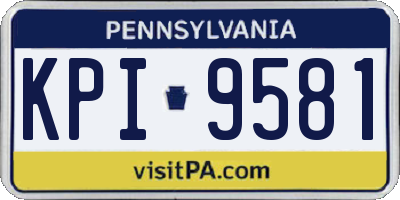 PA license plate KPI9581