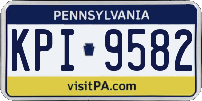 PA license plate KPI9582