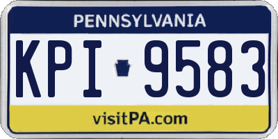 PA license plate KPI9583