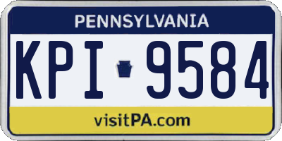 PA license plate KPI9584