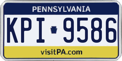 PA license plate KPI9586