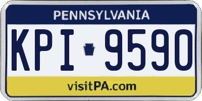 PA license plate KPI9590