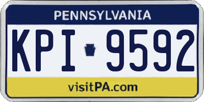 PA license plate KPI9592