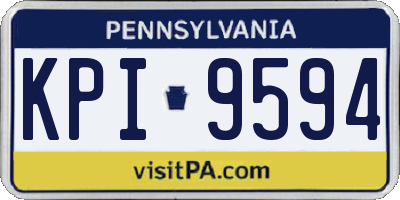 PA license plate KPI9594