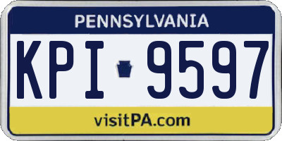 PA license plate KPI9597