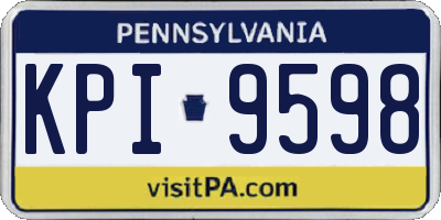 PA license plate KPI9598