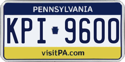 PA license plate KPI9600