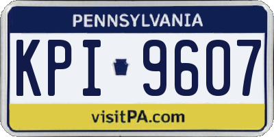PA license plate KPI9607
