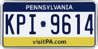 PA license plate KPI9614