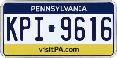 PA license plate KPI9616