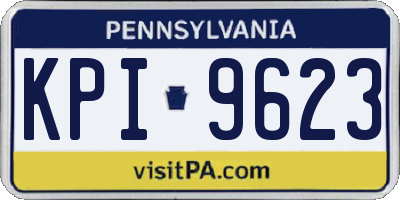 PA license plate KPI9623