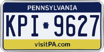 PA license plate KPI9627